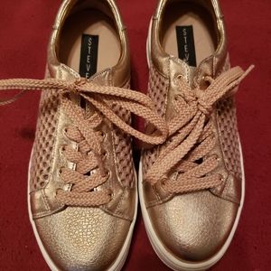 Steve Madden rose gold sneakers